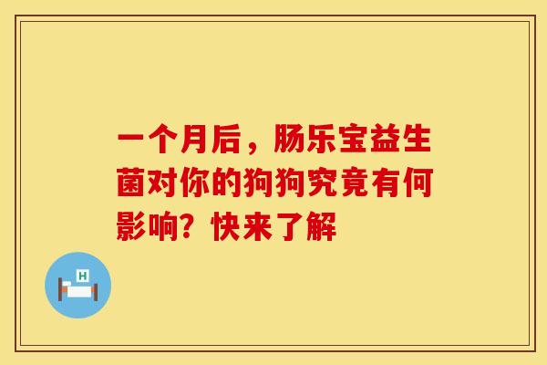 一个月后，肠乐宝益生菌对你的狗狗究竟有何影响？快来了解