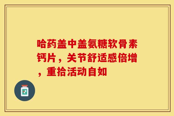 哈药盖中盖氨糖软骨素钙片，关节舒适感倍增，重拾活动自如