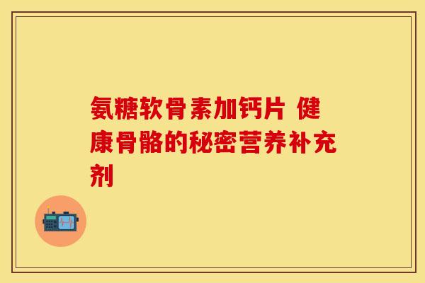 氨糖软骨素加钙片 健康骨骼的秘密营养补充剂