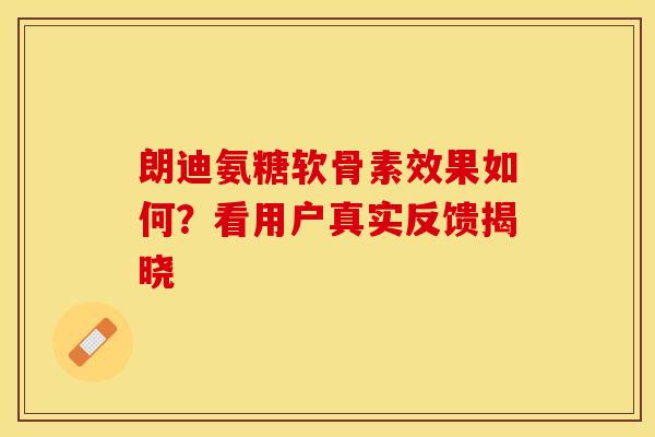 朗迪氨糖软骨素效果如何？看用户真实反馈揭晓