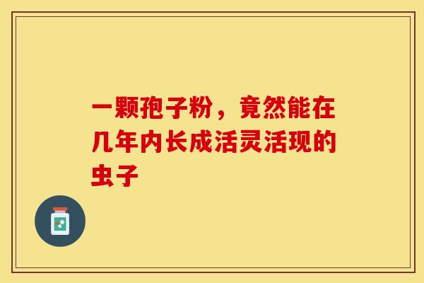 一颗孢子粉，竟然能在几年内长成活灵活现的虫子
