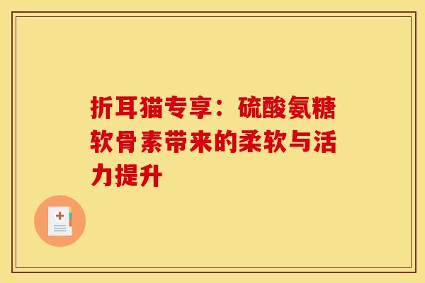 折耳猫专享：硫酸氨糖软骨素带来的柔软与活力提升