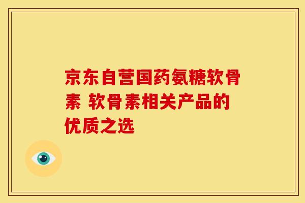 京东自营国药氨糖软骨素 软骨素相关产品的优质之选