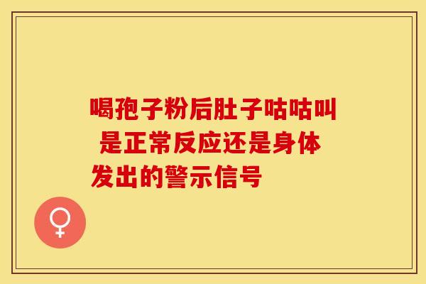喝孢子粉后肚子咕咕叫 是正常反应还是身体发出的警示信号