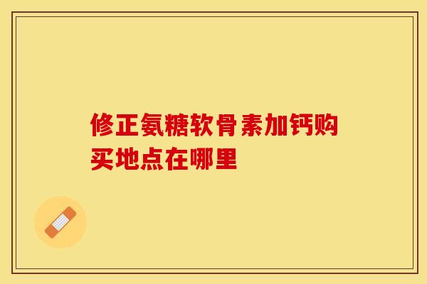 修正氨糖软骨素加钙购买地点在哪里