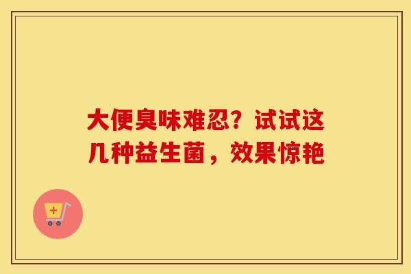 大便臭味难忍?试试这几种益生菌,效果惊艳 大便臭味难忍?试试这几种益生菌,效果惊艳