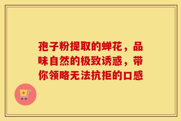 孢子粉提取的蝉花，品味自然的极致诱惑，带你领略无法抗拒的口感