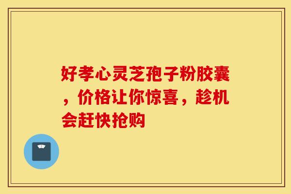 好孝心灵芝孢子粉胶囊，价格让你惊喜，趁机会赶快抢购