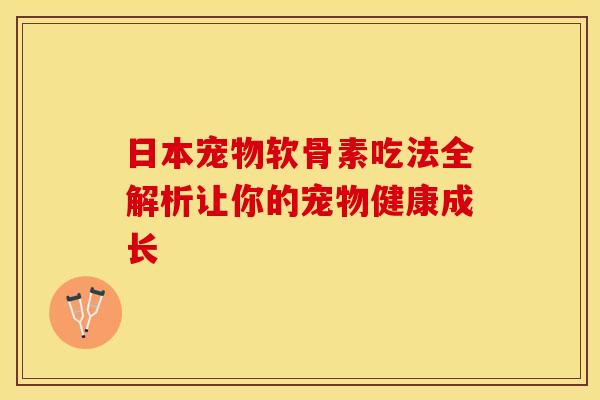 日本宠物软骨素吃法全解析让你的宠物健康成长