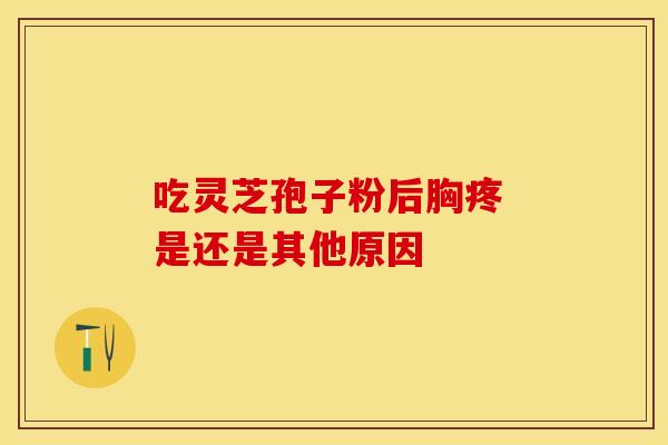 吃灵芝孢子粉后胸疼 是还是其他原因
