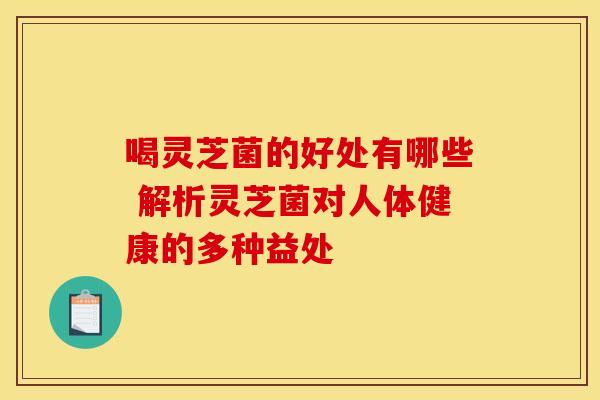 喝灵芝菌的好处有哪些 解析灵芝菌对人体健康的多种益处