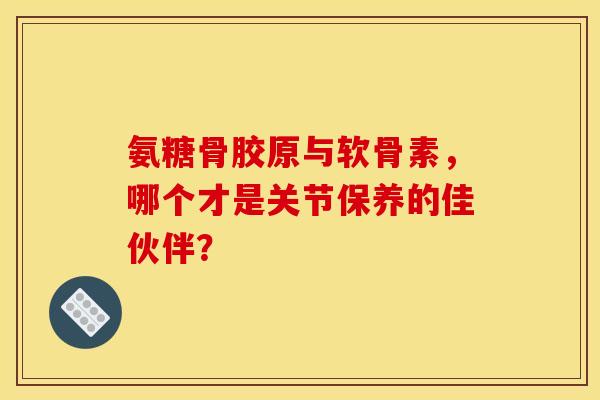 氨糖骨胶原与软骨素,哪个才是关节保养的佳伙伴? 氨糖骨胶原与软骨素,哪个才是关节保养的佳伙伴?