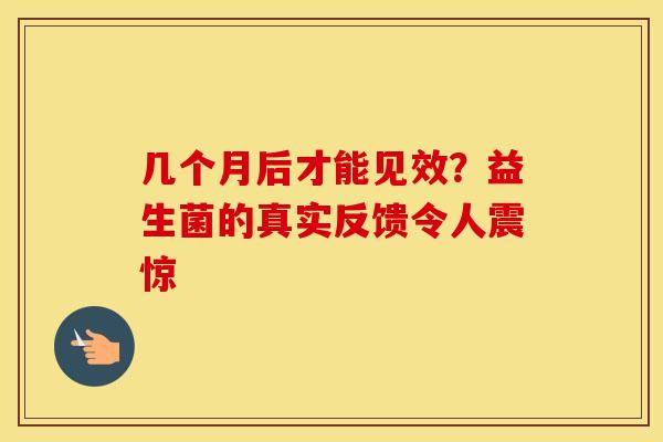 几个月后才能见效？益生菌的真实反馈令人震惊
