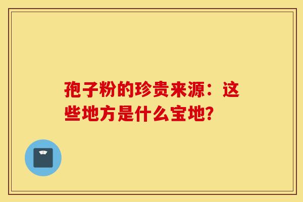孢子粉的珍贵来源：这些地方是什么宝地？