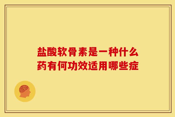 盐酸软骨素是一种什么药有何功效适用哪些症 盐酸软骨素是一种什么药有何功效适用哪些症