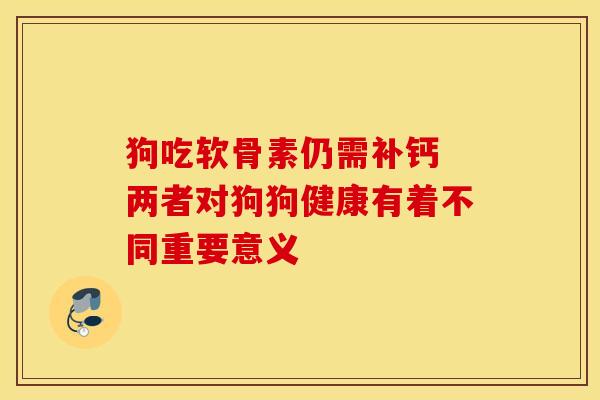 狗吃软骨素仍需补钙 两者对狗狗健康有着不同重要意义