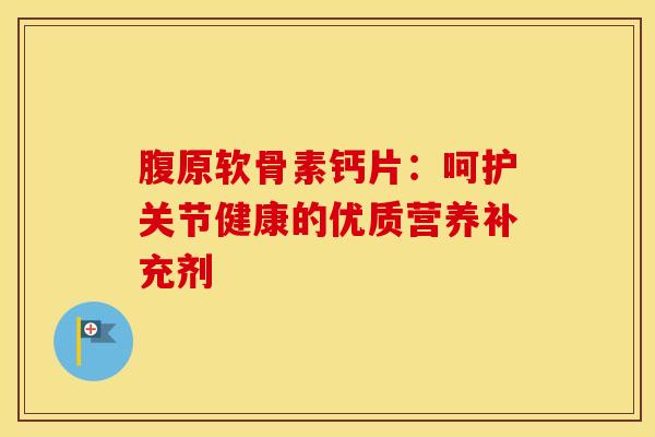 腹原软骨素钙片：呵护关节健康的优质营养补充剂
