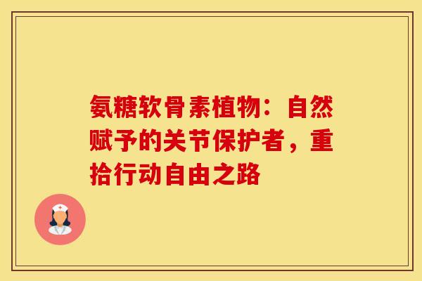 氨糖软骨素植物：自然赋予的关节保护者，重拾行动自由之路