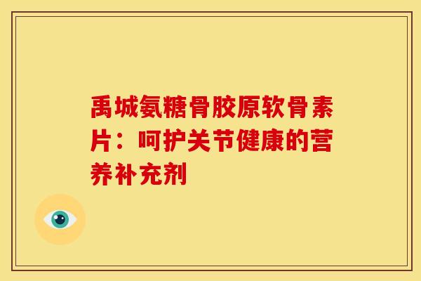 禹城氨糖骨胶原软骨素片：呵护关节健康的营养补充剂