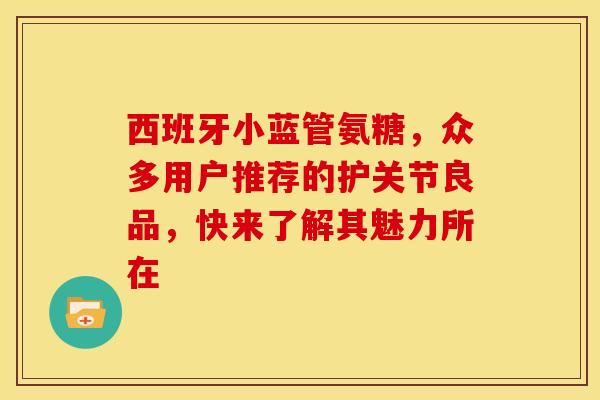 西班牙小蓝管氨糖，众多用户推荐的护关节良品，快来了解其魅力所在