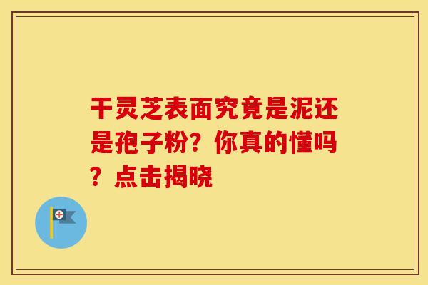 干灵芝表面究竟是泥还是孢子粉？你真的懂吗？点击揭晓