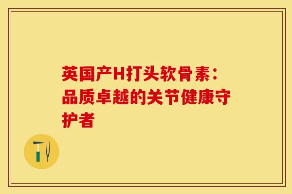 英国产H打头软骨素：品质卓越的关节健康守护者