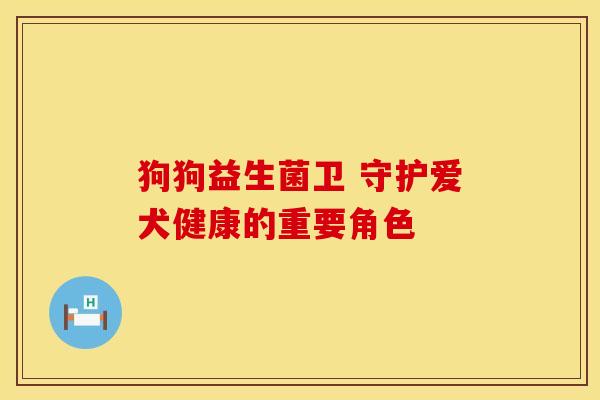 狗狗益生菌卫 守护爱犬健康的重要角色 狗狗益生菌卫 守护爱犬健康的重要角色