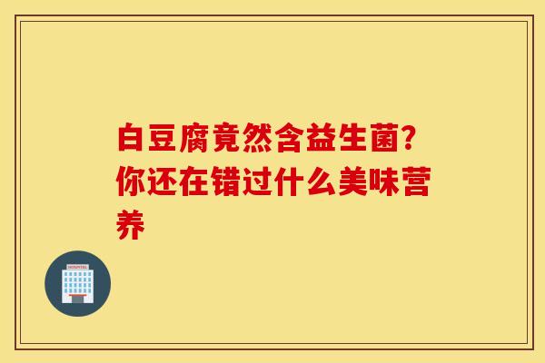 白豆腐竟然含益生菌?你还在错过什么美味营养 白豆腐竟然含益生菌?你还在错过什么美味营养
