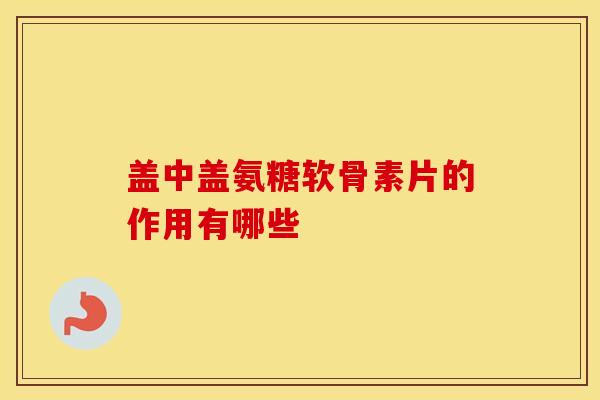 盖中盖氨糖软骨素片的作用有哪些