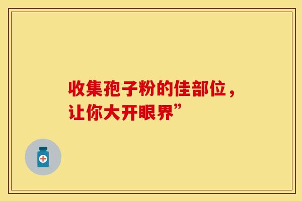 收集孢子粉的佳部位，让你大开眼界”