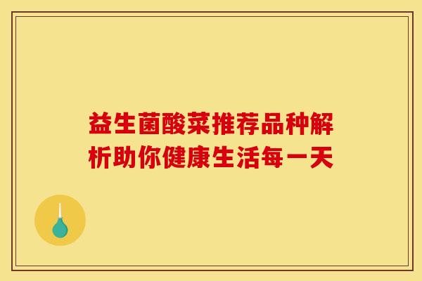 益生菌酸菜推荐品种解析助你健康生活每一天 益生菌酸菜推荐品种解析助你健康生活每一天