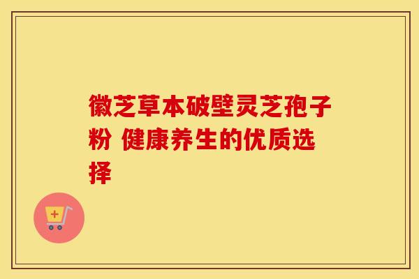 徽芝草本破壁灵芝孢子粉 健康养生的优质选择