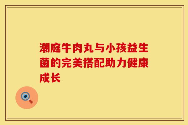 潮庭牛肉丸与小孩益生菌的完美搭配助力健康成长