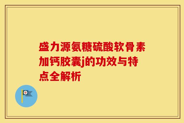 盛力源氨糖硫酸软骨素加钙胶囊j的功效与特点全解析