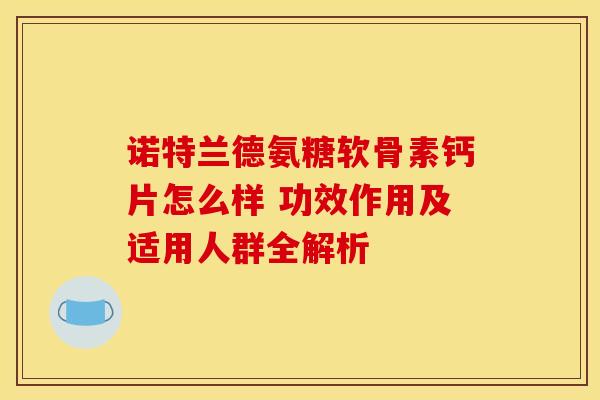 诺特兰德氨糖软骨素钙片怎么样 功效作用及适用人群全解析
