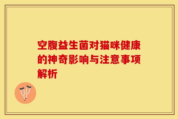 空腹益生菌对猫咪健康的神奇影响与注意事项解析