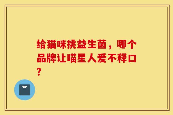 给猫咪挑益生菌,哪个品牌让喵星人爱不释口? 给猫咪挑益生菌,哪个品牌让喵星人爱不释口?