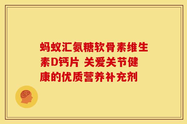 蚂蚁汇氨糖软骨素维生素D钙片 关爱关节健康的优质营养补充剂