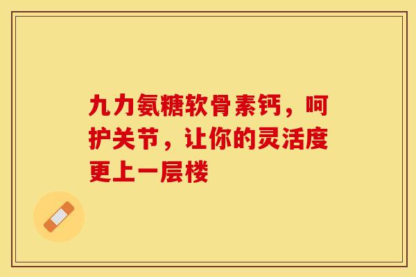 九力氨糖软骨素钙，呵护关节，让你的灵活度更上一层楼
