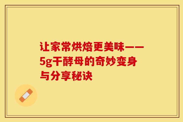 让家常烘焙更美味——5g干酵母的奇妙变身与分享秘诀 让家常烘焙更美味——5g干酵母的奇妙变身与分享秘诀